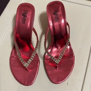 Fushia rhinestone dress shoes